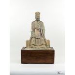 A Painted Clay Ming Dynasty Sculpture of a Daoist Deity, c. 1368-1644
