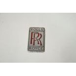 Springfield Rolls Royce Radiator Badge, New Old Stock