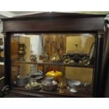 Empire style showcase ca. 1900. With contents