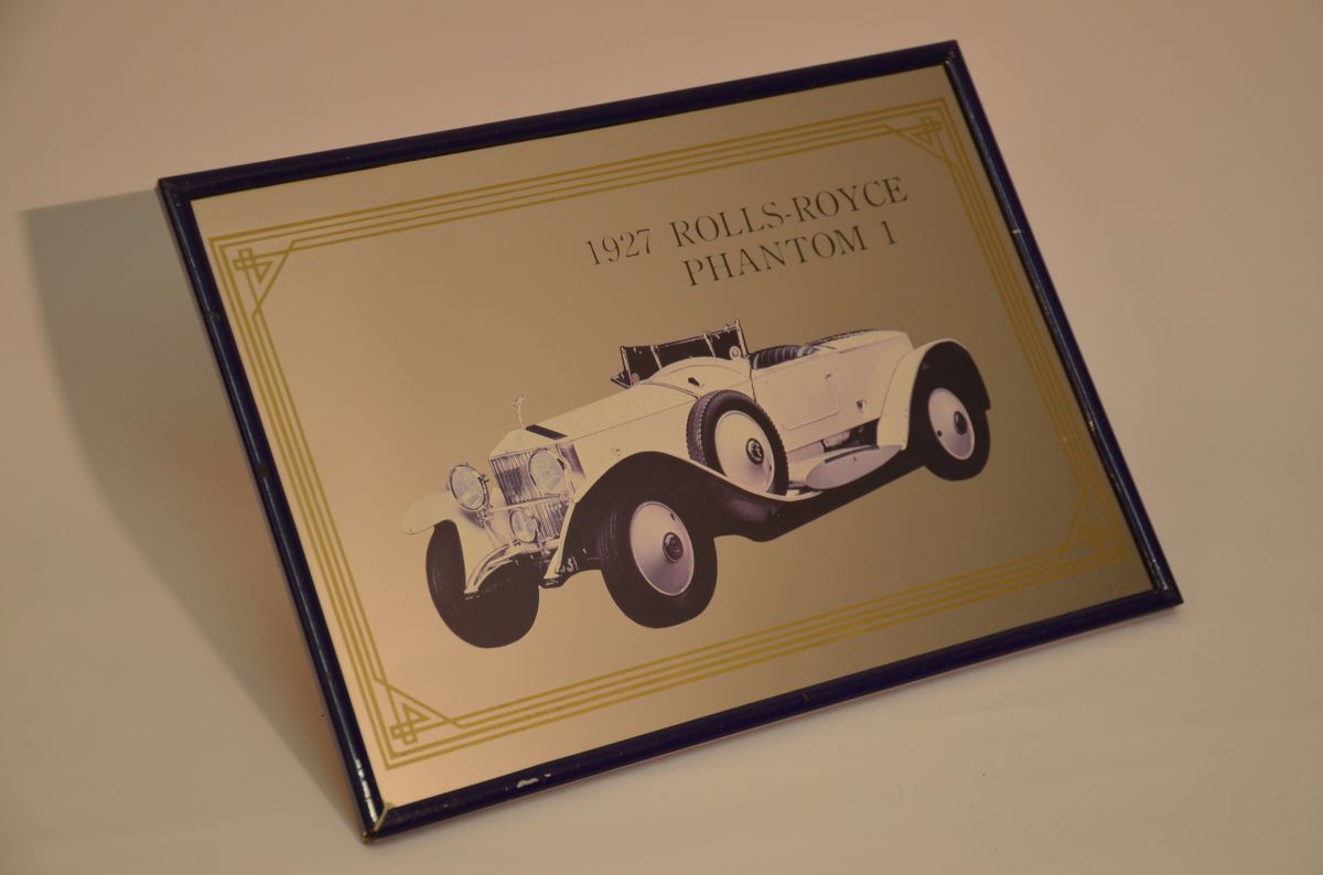 "1927 Rolls Royce Phantom 1" printed glass mirror