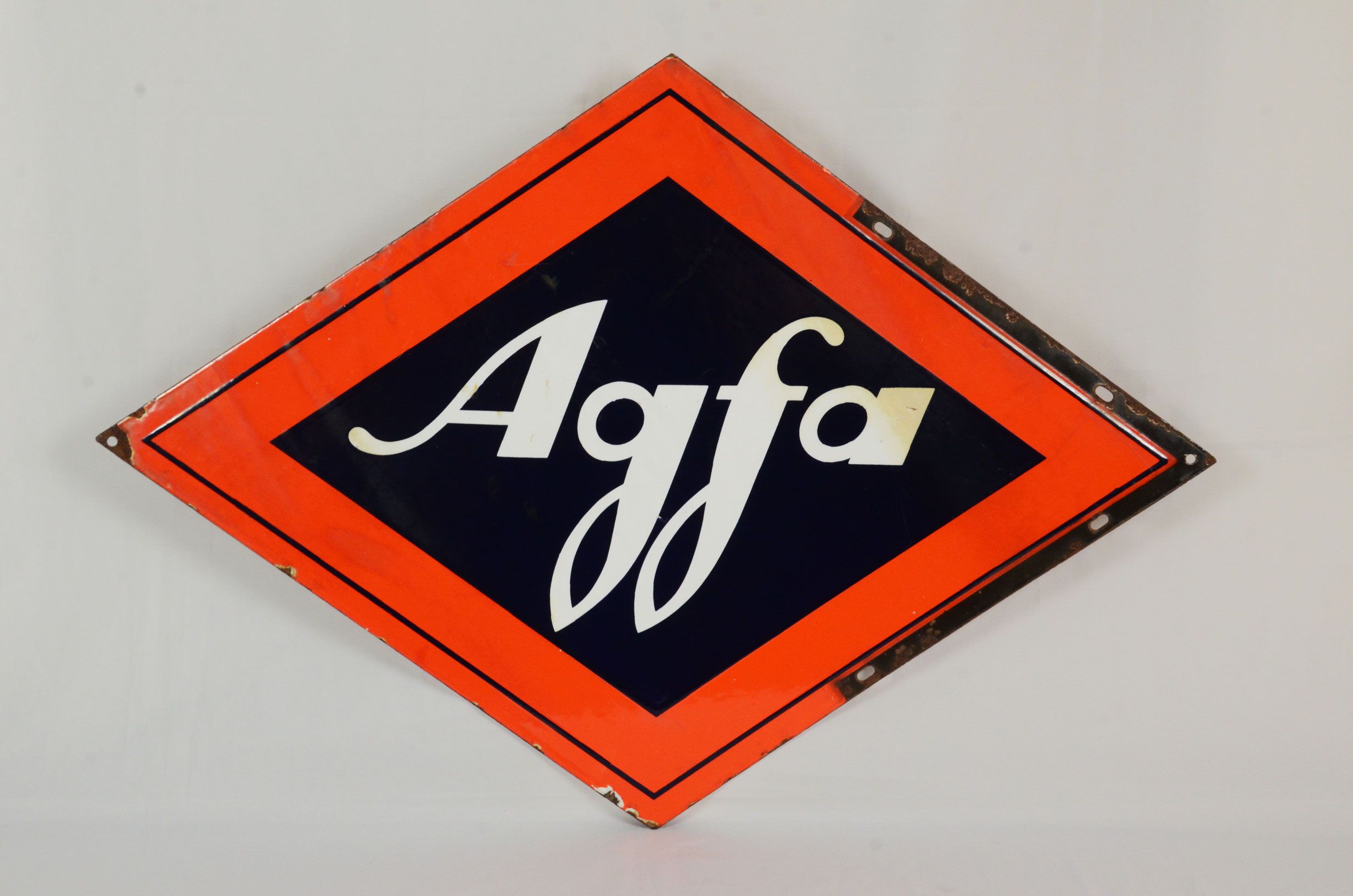 Two-sided enamel sign Agfa