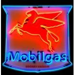 Mobilgas Logo Pegasus Neon Sign XL