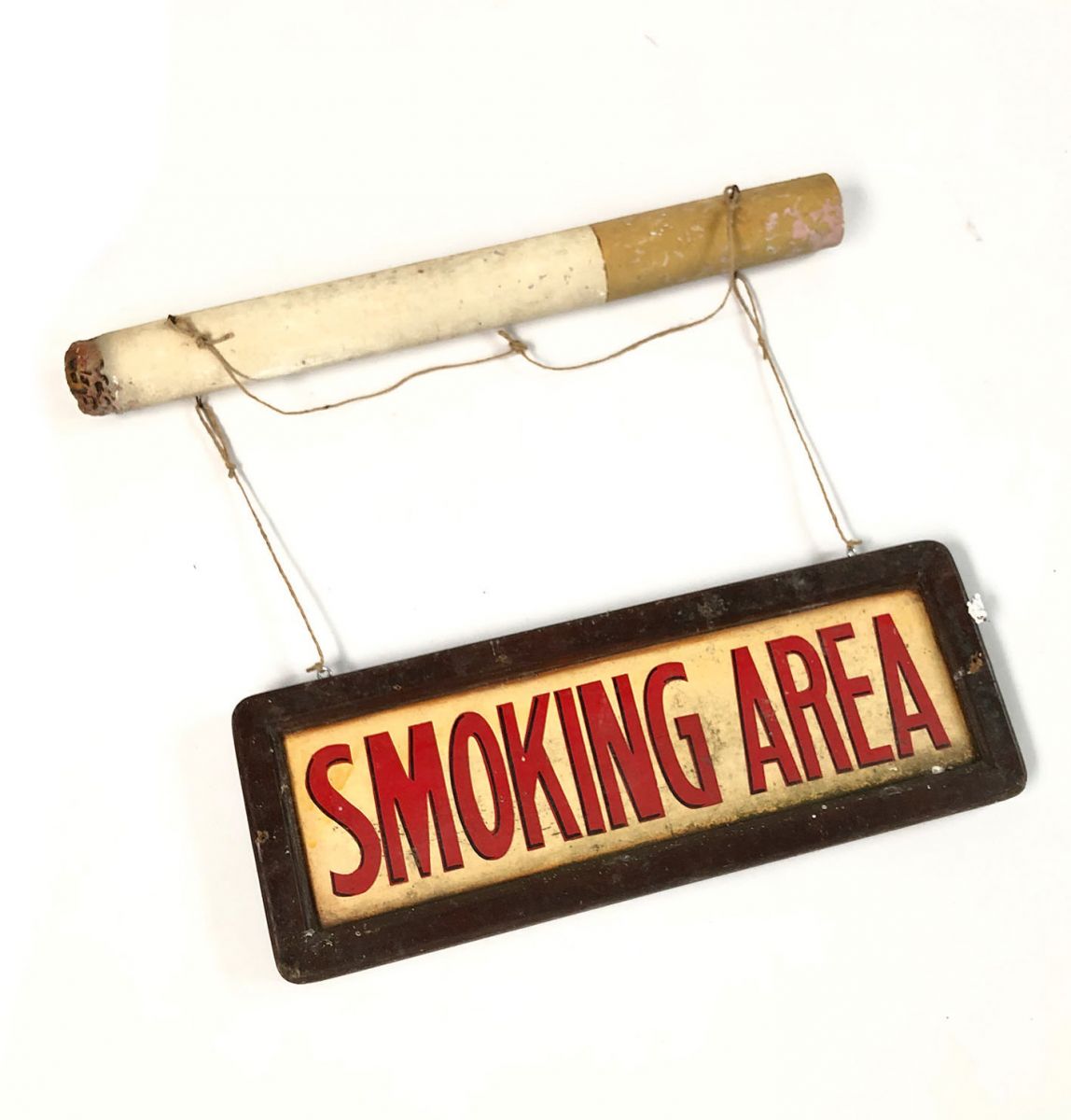 2 two-sided signboards - No Smoking, Smoking Area