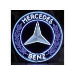 New Mercedes-Benz Logo Neon Sign with Backplate