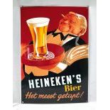 Dutch enamel sign Heinekens bier - het meest getapt