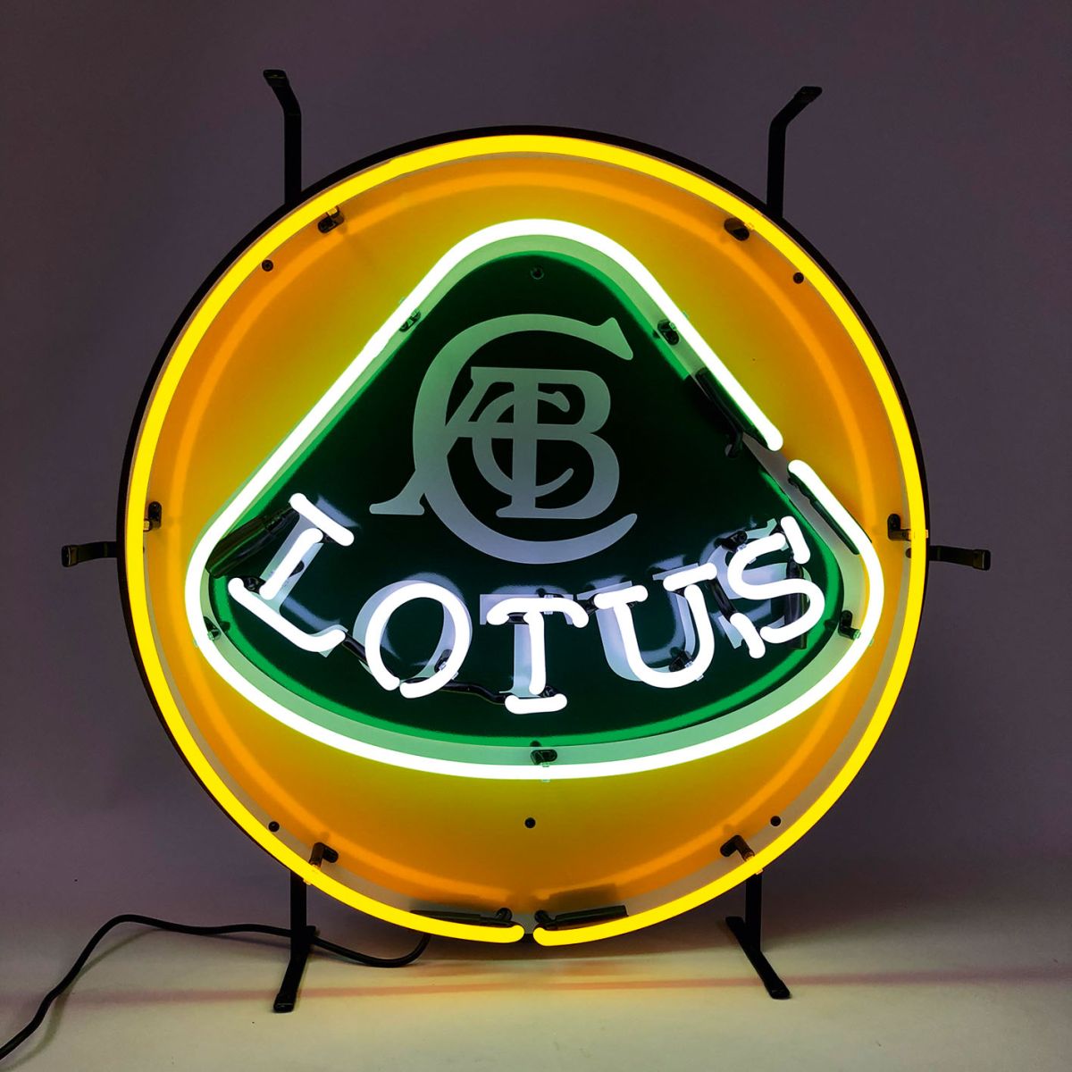 Lotus Logo Neon Sign with Backplate