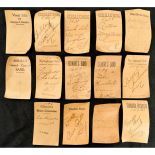 Lot of 14 Orchestra Player Autographs