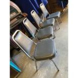 A Set of 4 Stackable 1950s Diner Chairs