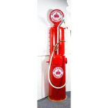 Restored Gilbert & Barker Gas Pump with Red Crown Motif