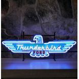 Ford Thunderbird Logo Neon Sign with Backplate