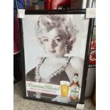 Original Dutch Grolsch Beer Marilyn Monroe Poster