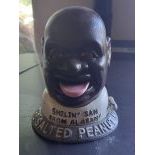 Reproduction Cast Iron Mechanical Coin Bank - Smilin Sam from Alabam
