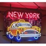 Brand New, New York Taxi Neon Sign with Backplate