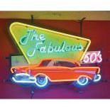 Brand New The Fabulous 50s Neon Sign with Backplate