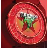 Brand New Texaco Gasoline Neon Sign with Backplate
