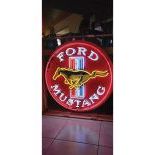 Large Ford Mustang Neon Sign with Backplate
