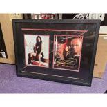 Signed Catherine Zeta Jones Photo with Mask Of Zorro Poster