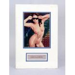 Signed, framed nude poster of Geri Halliwell