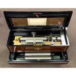 Swiss Music Box with Zither attachment ca. 1880
