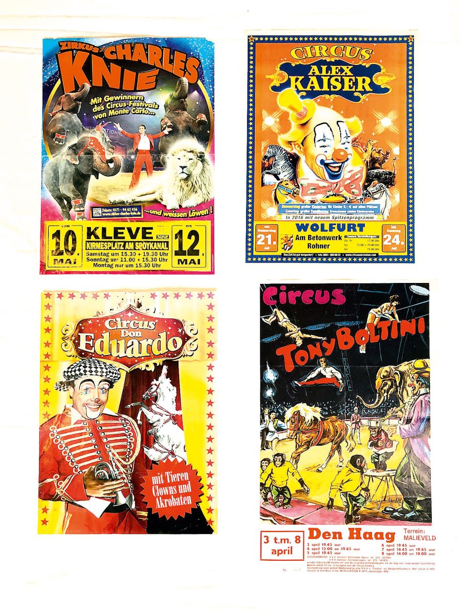 4 Circus Posters from 1950s - 1970s