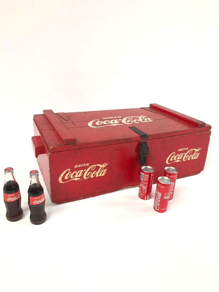 Original Coca-Cola Wooden Ice Box from Netherlands