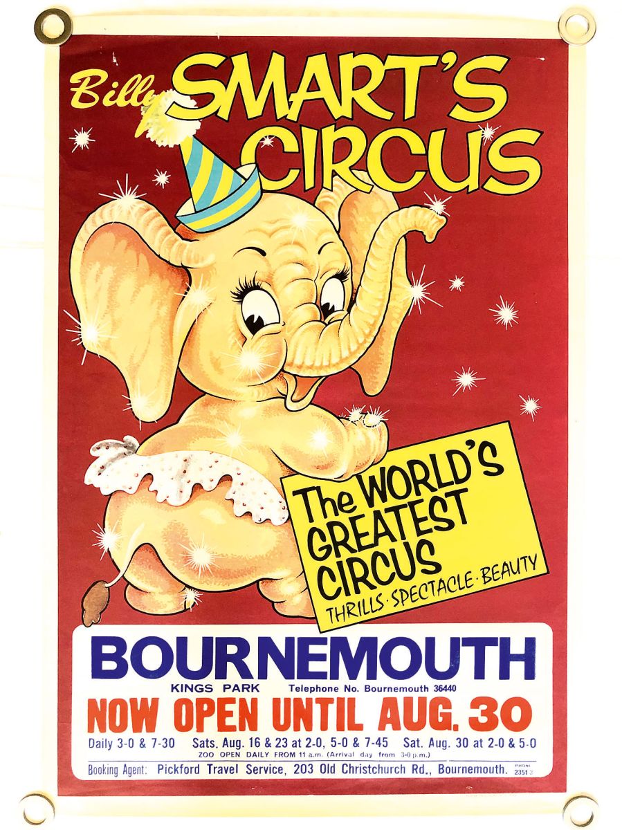 Billy Smarts Circus Poster ca. 1950