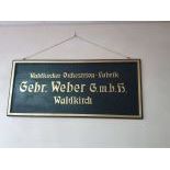 Wooden Wall Sign of Gebr. Weber