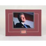 Framed collage of Bill Clinton photo and signature