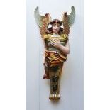 Hand Carved Wooden Angel Statue