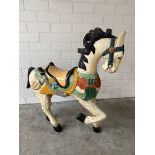 Wooden Horse Standing on 3 Legs