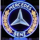 Mercedes-Benz Logo Neon Lights - With Back Plate XL