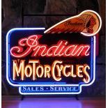Indian Motorcycles Sales - Service Neon With Back Plate