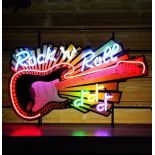 Rock & Roll Guitar Neon - With Back Plate