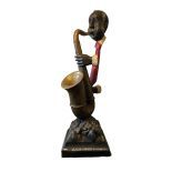 Lifesize Saxophone player statue