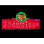 Large Vintage Budweiser Neon Sign with Backplate