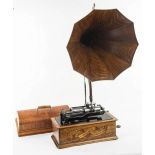 Edison Home Model A Phonograph with Cygnet Horn