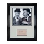 Framed Laurel and Hardy Picture and Both Signatures