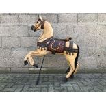 Contemporary Solid Wood Carousel Horse