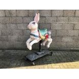 Wooden Carousel Hare Figure