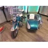 1950s Belgian Lenaerts Carousel Indian Motorbike with Sidecar