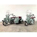 Two 1949 Autopede Carousel Police Scooters and a Sidecar