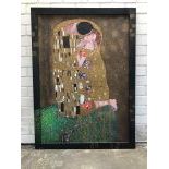 Replica of Gustav Klimts The Kiss Painting ca. 2010