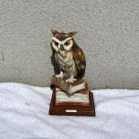 1983 Giuseppe Armani Wise Owl Figurine