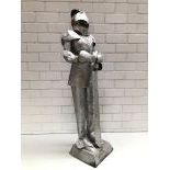 Large Tin Suit of Armor Statue