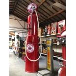 Restored Gilbert & Barker Gas Pump with Red Crown Motif