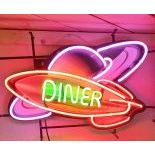 Brand New Diner Neon Sign with Backplate
