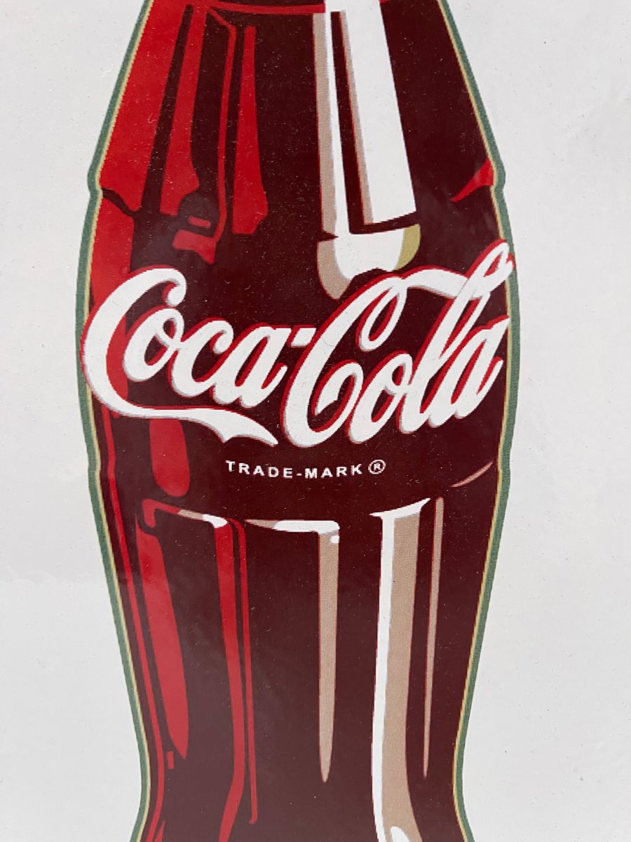 Reproduction Coca-Cola Bottle Enamel Sign