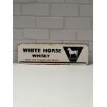 White Horse Whisky Enamel Sign