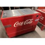 Vintage Coca-Cola Refrigerator on Wheels