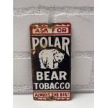 Polar Bear Tobacco Enamel Sign